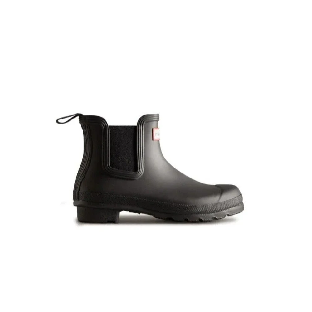 Hunter Black Short Chelsea Rain Boots